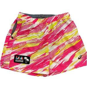 EUC ASICS LA Marathon W  shorts size XS Inner Lining Zip Pocket Fitness Run Walk